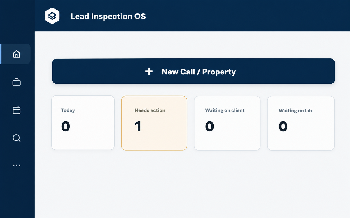 Lead Inspection OS software interface